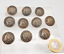 10 Antique Gold Embossed Metal
