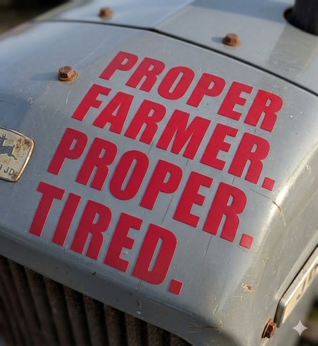 Proper farmer tired - proper,
