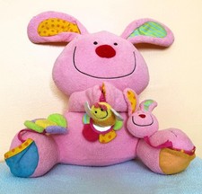 Early Leaning Centre Blossom Farm Large Pink Bunny Toy, with sensory cot toys.