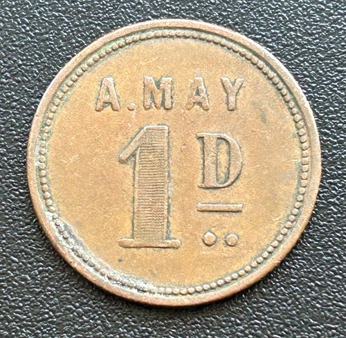 Antique market token a - a, may