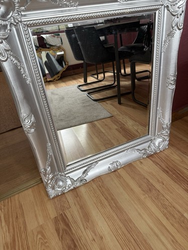 Silver wall mirror 71cm - silver, 80cm