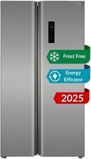 HYE 505 Litre Frost Free American Fridge Freezer 92cm - Inox RF01AM505DS07