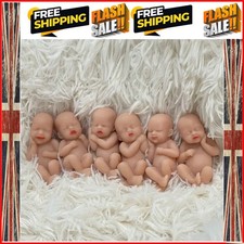6PCS/set 3Inch Reborn Baby Full Body Silicone Dolls Reborn Doll Very Soft to ...