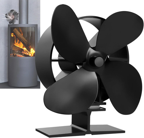 Wood stove fan blades silent - stove, 4