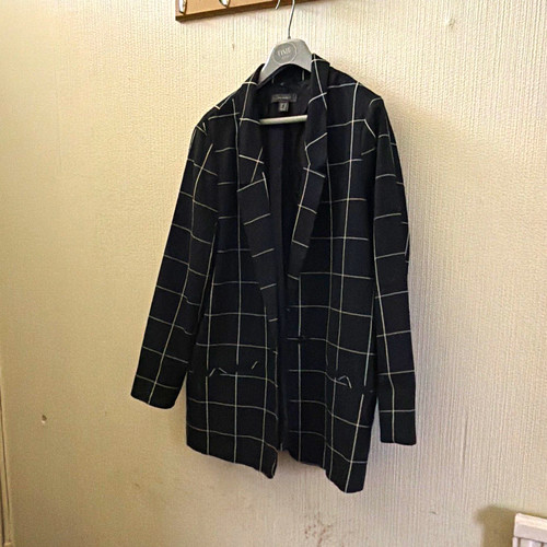 Women black white check - black,