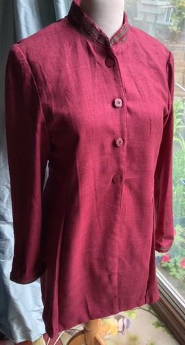 Ethnic jacket silk linen
