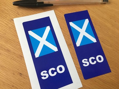 Scotland euro number - scotland, plate