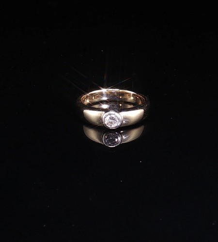 Gypsy diamond solitaire ring - diamond,