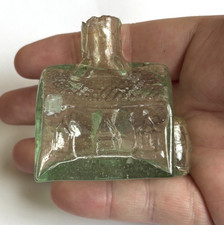 Victorian Cottage Ink Bottle with Barrel.