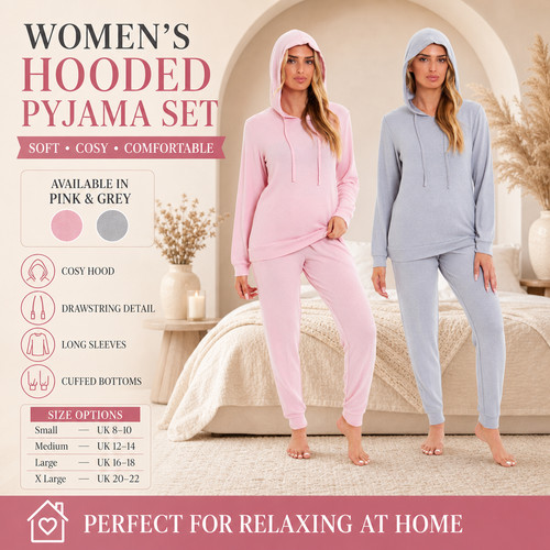 Women hooded pyjama set - set, cosy