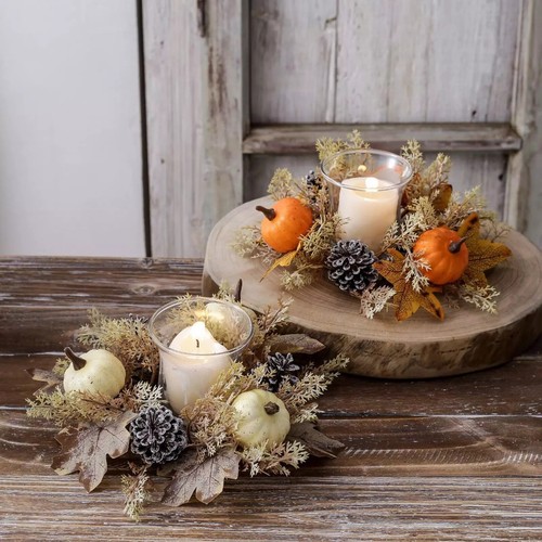 Thanksgiving candle garland - thanksgiving,
