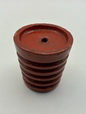 Vintage Wooden Painted Red Base For A Goose Feather or Tinsel Tree 4.5 Cm High 