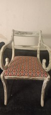 French Louis Style Shabby Chic Chair Union Jack With Cream Frame