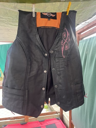Real leather waistcoat - , biker