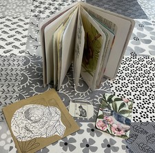 Junk Journal/Black Sparkle  A6 /Birthday  Gift/ephemera / Bird/ OOAK PRESENT