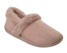 GLUV LADIES PINK LUXURY FAUX FUR LINED MEMORY FOAM COMFORT SLIPPERS WOMENS SIZE