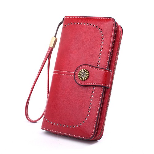 Ladies leather wallet long - ladies,