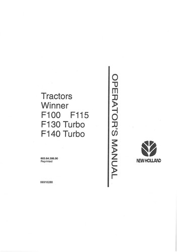 Fiat tractor f100 f115 f130 - fiat, f100,