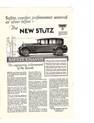 Stutz motor car new - stutz,