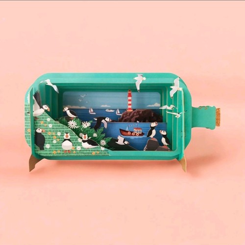 Message bottle pop up - in,