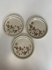 3 M&S Autumn Leaves Side Plates  6.5 Inch 16.5cm Marks and Spencer 1980s. Clean.