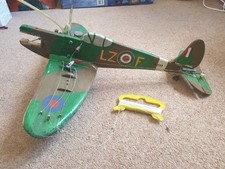 Scratch built wooden war plane vintage hand built petrol wood military planes