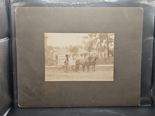 Horse drawn milk - , wagon