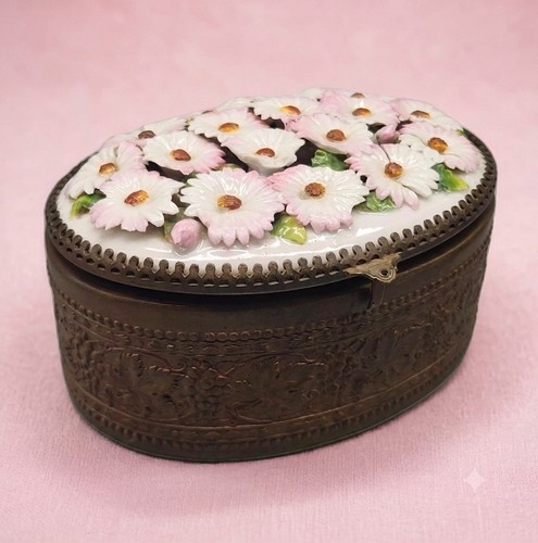 Antique elfinware dresser box - antique,