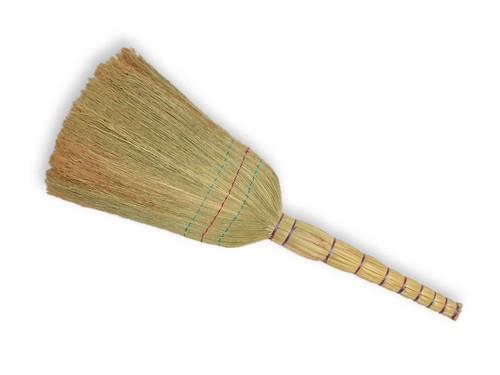 Straw broom hand yard - straw,