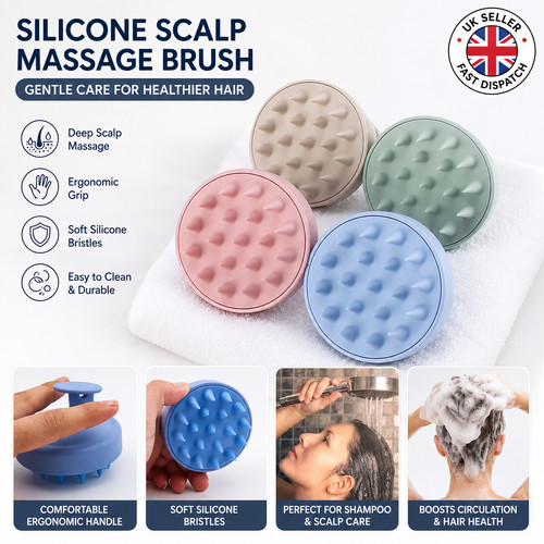 Silicone scalp massager brush - massager,