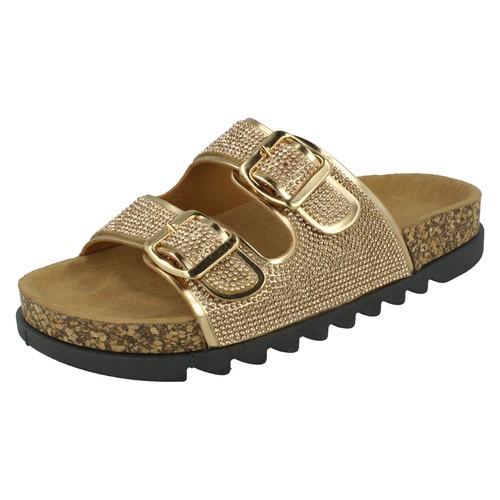 Ladies spot slider sandals - spot, on