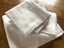 3 X Vintage Linen /Huckaback/ raised woven pattern Towels