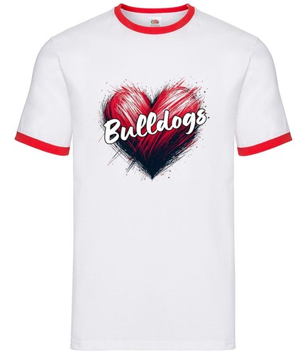 Love heart bulldogs mens - heart,