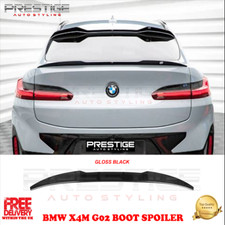 FOR BMW X4 G02 X4M SUV REAR TRUNK BOOT SPOILER LIP GLOSS BLACK M PERFORMANCE 18+