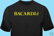 T-Shirt, Bar Staff, Club Promo, Liquior, Bacardi Rum, 100% Cotton, Black