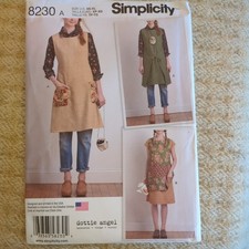 Simplicity Sewing Pattern 8230 Misses' Reversible Apron Dress & Tabard