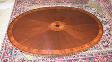 Vintage Oval Inlaid Mahogany