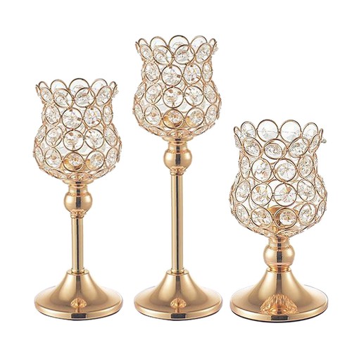 Gold candle holder stand - candle,