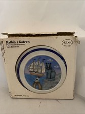 Vintage Porcelain Blue Cat