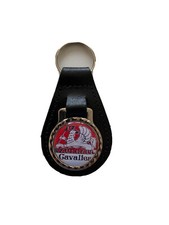 BLACK  LEATHER KEYRING/ FOB
