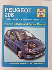 Peugeot 206 Haynes Manual 1998