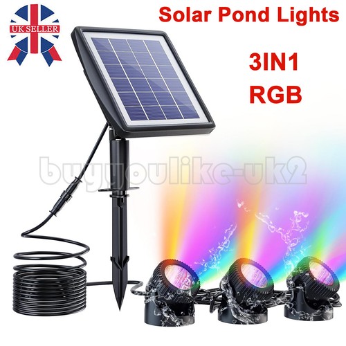 Solar powered pond - lights, 3