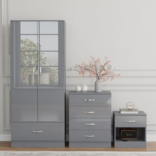 3 Piece High Gloss Bedroom