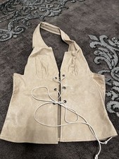 Cream Washed Faux Leather