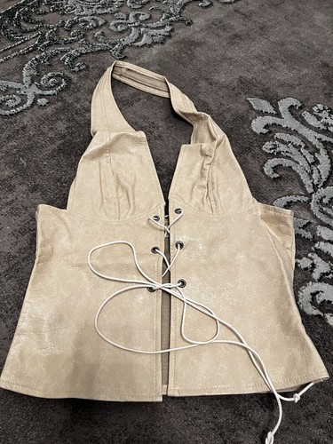 Cream washed faux leather - cream,