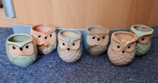 6pcs Ceramic Owl Plant Pots