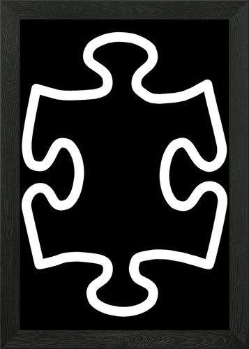 Jigsaw puzzle piece - , framed