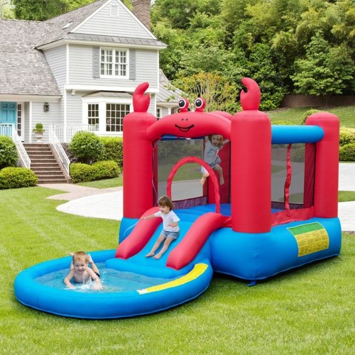 Inflatable red crab themed - red, crab-themed