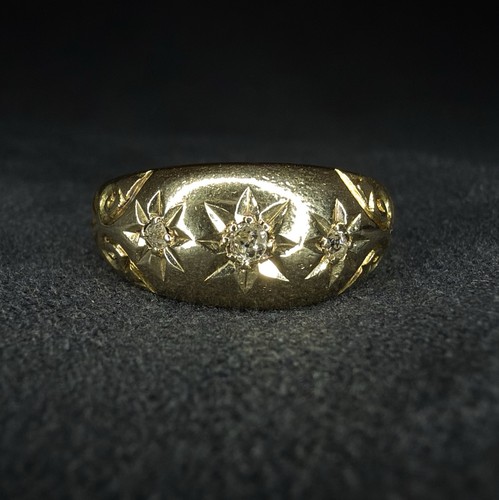 18ct diamond gypsy ring size - ring,