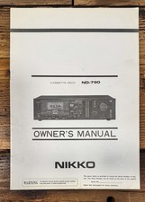 Nikko ND-790 Cassette Owners / User Manual *Original*